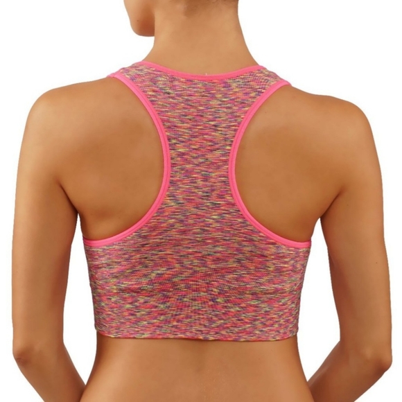 💥2/$20💥 Amazing Sports Sports Bra High Impact Raserback Padded Push Up - Picture 2 of 11